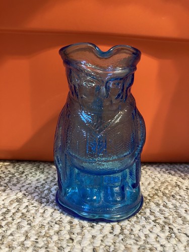 Vintage blue glass toby - vintage,
